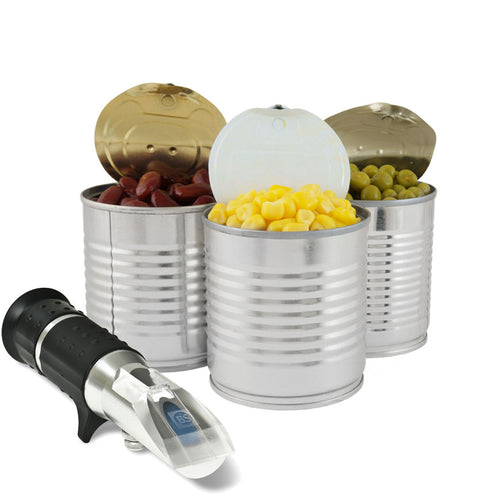 Refractometer for testing salinity / brine in cans