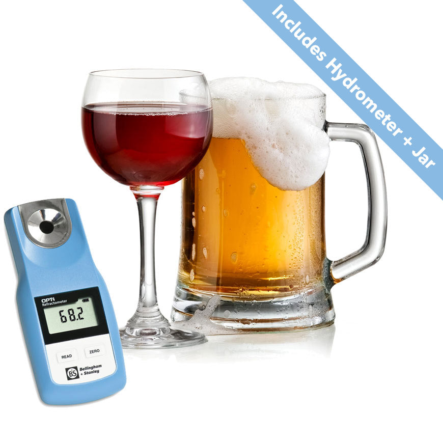 Réfractomètre PCE-DR, pour la mesure du taux d'alcool dans la bière (0 - 50  %)